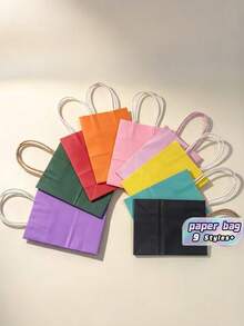 Kraft Paper Bags - Stylish Packaging Solution, Gift Wrapping, Reusable Shopping Bags, Party Decor, Craft Project Bag - Ideal For Small Businesses, , Wedding Decor, Valentine'S Day - Multicolor - View 1