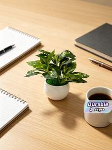 نبات اصطناعي في أصيص، نبات بلاستيكي مزيف صغير، زينة ديكور منزلي، زهرة اصطناعية مزيفة، نبات محاكي صغير لديكور المنزل الداخلي، حافة النافذة، الحمام، الجدار، المكتب، ديكور المكتب والمطبخ - متعدد الألوان - مشاهدة 1