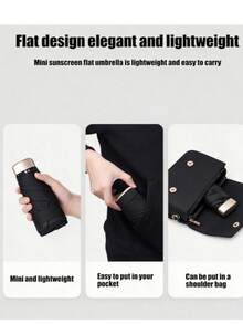 Ultralätt solparaply med UV-skydd och kompakt vikbar design, minimalistisk, subtil lyx och elegant mini-fickparaplykollektion. Dessa professionella solparaplyer har en stilren design och ger avancerat UV-skydd med UPF50+ - standard - Visa 4