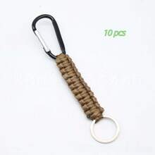 Outdoor Survival Hiking Paracord Keychain, Braided Paracord Key Ring, Outdoor Gear Charm - Multicolor - View 3
