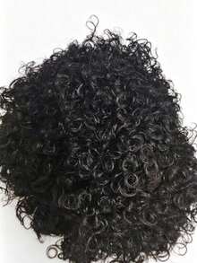 Hippie Short And Curly Hair Wig Set, African Style Wig, Halloween-Themed Party Synthetic Wig, Christmas Party Wig.Only Wigs Do Not Include The Model's Head. - Multicolor - View 8