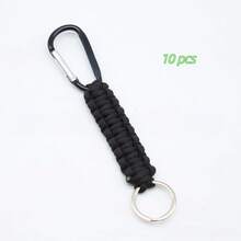 Outdoor Survival Hiking Paracord Keychain, Braided Paracord Key Ring, Outdoor Gear Charm - Multicolor - View 11