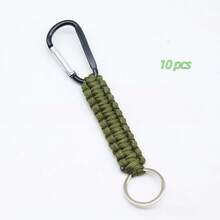 Outdoor Survival Hiking Paracord Keychain, Braided Paracord Key Ring, Outdoor Gear Charm - Multicolor - View 4