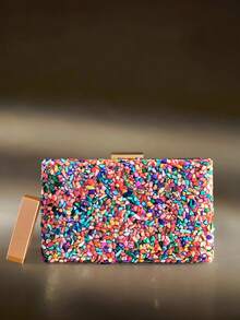 Soiraine Women's Colorful Simple Daily Clutch Bag, Colorful Purse For Women Valentines - Multicolor - View 5