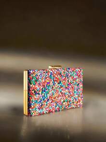 Soiraine Women's Colorful Simple Daily Clutch Bag, Colorful Purse For Women Valentines - Multicolor - View 3