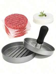 Hamburger Patty Maker Set And 100 Pieces Of Non-Stick Burger Press Paper, Kitchen Tools And Accessories, Suitable For Holiday Parties, Gatherings, Family Meals, And Homemade Hamburger Patty Making - Multicolor - View 15