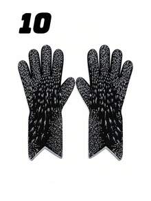 1pc Football Goalkeeper Gloves With High-Grip Latex Palms, Wear-Resistant And Anti-Slip Design, Comfortable And Breathable Materials, Shock Absorption And Protection. Suitable For Youth And Adult Football Training, Matches And Daily Practice - black gray - View 10