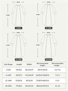 Cozy Pixies 1件婴儿睡袋，恐龙印花，长袖，加厚保暖，适合新生儿 - 彩色 - 查看 8