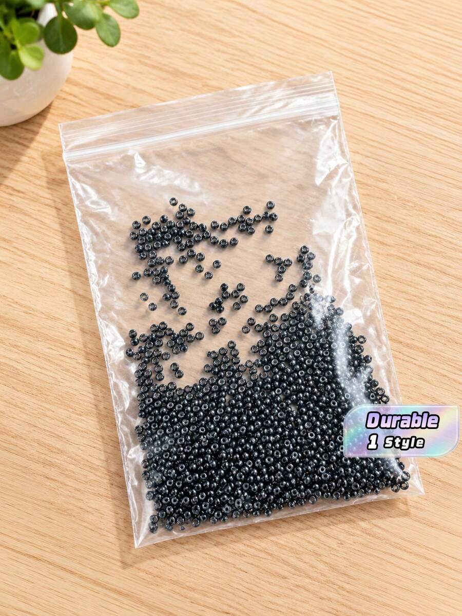 1000個 3.0奈米接髮環，矽膠銅扣接髮環，髮束配件，無縫微接髮扣 - 自然黑 - 查看 1