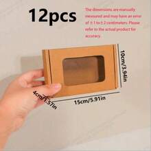 12pcs White Window Paper Boxes, Transparent Window Courier Packaging Boxes, Gift Boxes, Corrugated Paper Cartons, Shipping Boxes, Mailer Boxes - 12pcs - View 20