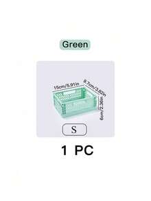 1Pc Colors Plastic Foldable Storage Basket Perfect For Storge And Daily Use Easy Assembly Can Be Used In Kitchen Bathroom Office Living Room Classroom Domitries - Multicolor - View 16