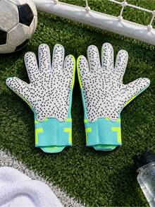 1 buah Sarung Tangan Kiper Sepak Bola dengan Telapak Tangan Lateks Berdaya Cengkeram Tinggi, Desain Tahan Aus dan Anti Selip, Bahan Nyaman dan Bernapas, Peredam Guncangan dan Perlindungan. Cocok untuk Latihan Sepak Bola Remaja dan Dewasa, Pertandingan, dan Latihan Harian. - Putih dan hijau - View 6