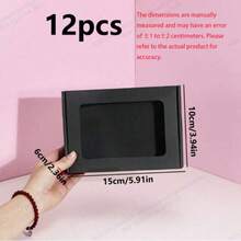 12pcs White Window Paper Boxes, Transparent Window Courier Packaging Boxes, Gift Boxes, Corrugated Paper Cartons, Shipping Boxes, Mailer Boxes - 12pcs - View 17