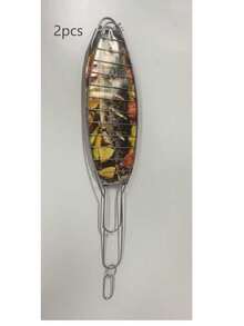 Rak Panggangan Ikan Portabel, Struktur Kokoh dan Tahan Lama, Cocok untuk Memanggang Ikan Utuh, Fillet Ikan, Makanan Laut, Sayuran, Sangat Cocok untuk BBQ di Luar Ruangan, Berkemah, Piknik, Pesta, Memasak di Musim Panas, Mencegah Makanan Jatuh, Mudah Dibawa - bawaan - View 11