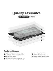 5/10/20PCS 3D Gel Wall Sticker Kitchen Oil Proof Splash Guard Bathroom Renovation Tile Decal Self Adhesive Peel And Stick Waterproof Home Decor - A-Black - View 11