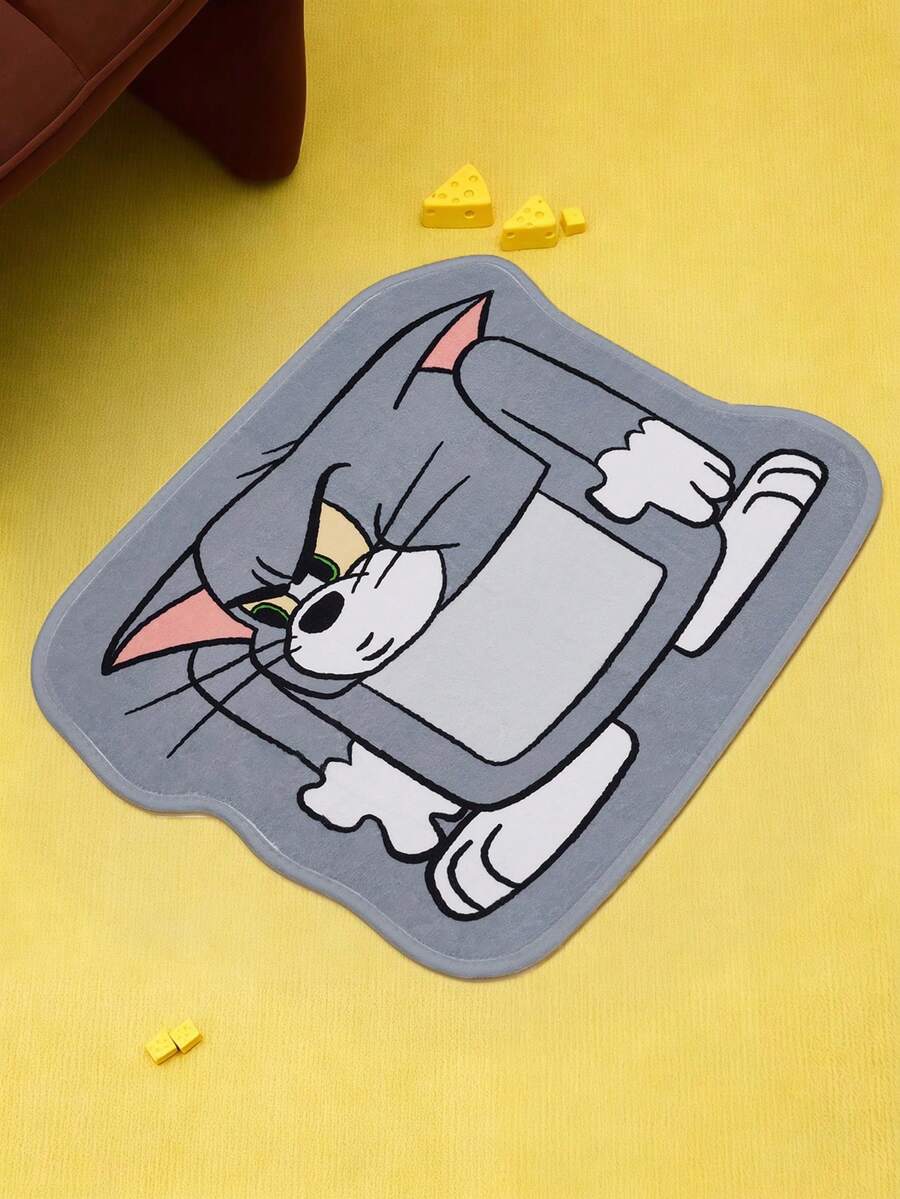 TOM & JERRY X Joivida 1pc Licensed Cartoon Rug, Soft Plush Floor Mat With Cute Q-Version Character Design, Cozy And Colorful Home D R, Perfect For Bedroom, Living Room Or Kids' Room, Ideal For Fans - cat and mouse - View 1