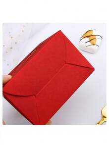 20/10pcs Red Heart Shaped Bakery Boxes With Viewing Window, Ideal For Valentine'S Day Snacks, Cupcakes, Pastries, And Strawberry Desserts, Suitable For Weddings, Birthdays, And Other Occasions, Holiday Design Paper Baking Boxes - Multicolor - View 4