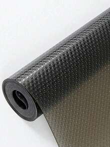1 Roll Waterproof Non-Slip Cabinet Liner – Anti-Slip Shelf Mat For Kitchen Cabinets, Bookcases, Desks, Drawers, Shelves, Durable Protective Liner For Home Organization, Easy Cut To Size, Reusable, Versatile Shelf Cover - Black - View 3
