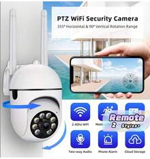 Indoor Wireless Security Camera, Intelligent High-Definition Security Camera, Intelligent WiFi IP Camera, Outdoor Camera, Wireless Network Camera, Full-Color Infrared Night Vision, 1MP, Built-In Hotspot, Loop Recording, - Multicolor - View 1