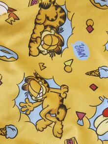 GARFIELD | PETSIN 1pc Cute Yellow Kitten High Eared Dog Ice Cream Daily Circle Printed Pet Jumpsuit Yellow Soft, Comfortable, Breathable Pet Clothing - Multicolor - View 4