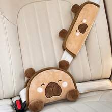 Soft Cartoon Pattern Car Seat Belt Shoulder Protective Pad, Anti‑Irritation Neck Relief Cushion Pad, Adjustable Fixing Safety Belt Stopper Clip, Wear‑Resistant Universal Fit Seatbelt Cover, Practical Decor Car Interior Supplies For Most Vehicles - multicolor - View 6