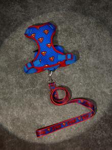 SUPERMAN X PETSIN Pet Collar, Leash And Harness Set, Ideal Choice For Pet Lovers - Blue - View 5