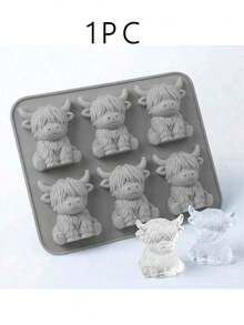 Cute Three-Dimensional Cow-Shaped Ice Cube Mold, Multi-Functional Chocolate Mold For Home. Ice Cube Tray For Refrigerator, Suitable For Home, Bar, Club, Whiskey, Parties, And Gifts - Small Mountain Cow Ice Cube Mold, Kitchen Accessory, Household - Multicolor - View 9