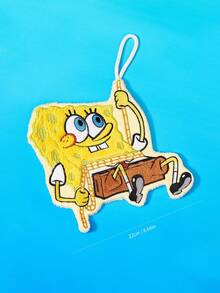 SpongeBob SquarePants | POKOJA LAND 1pc Fun Cartoon Shaped Hanging Hand Towel, Made Of Soft Coral Fleece Fabric, With Strong Water Absorption And Quick Drying, Not Easy To Shed Hair, Suitable For Kitchen, Bathroom, Children's Room, Daily Hand Wiping - Yellow - View 5