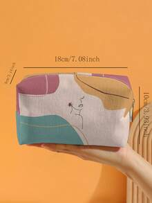 ROMWE 1pc Figure Graphic Square Makeup Bag - Multicolor - View 4