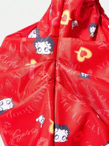 Betty Boop x SHEIN 1 Piece Fashionable, Casual, Lightweight, Fun Pattern Printed Shoulder Bag, Tote Bag, Suitable For Shopping, Travel, Shopping, Etc - Multicolor - Red - View 5
