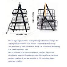 Multi-Layer Fruit & Vegetable Storage Basket For Kitchen - Black - View 7