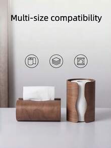 1 hộp đựng khăn giấy bằng gỗ óc chó phong cách sang trọng nhẹ, kệ để bàn trang trí cho phòng khách, bàn cà phê, bàn ăn, phòng ngủ, tủ đầu giường, đồ trang trí nhà cửa, giá đựng giấy bền bỉ, quà tặng thiết thực - Màu hạt dẻ - Xem 1