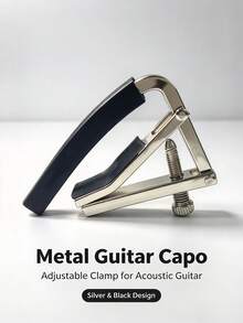 Metal Guitar Capo Adjustable Screw Tension Capo For Acoustic Folk Guitar, Anti-Slip Rubber Pad Guitar Tuning Clamp, Musical Instrument Accessory - Multicolor - View 3