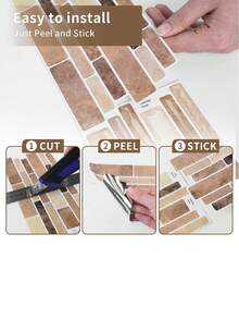 5/10/20PCS Stiker Dinding Gel 3D untuk Dapur, Anti Minyak, Pelindung Percikan, Renovasi Kamar Mandi, Stiker Ubin, Perekat Mandiri, Kupas dan Tempel, Tahan Air, Dekorasi Rumah - cokelat - View 14