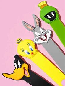 LOONEY TUNES X SHEIN 1/4pcs Cartoon Data Cable Storage Clip Travel Earphone Charging Cable Organizing Clip Home Multi-Functional Cute Winding Cable Organizer, Suitable For Various Cable Storage - Multicolor - View 2