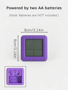 1pc Modern Minimalist Cube Digital Alarm Clock, Soft Backlight, AA Battery Operated (Batteries Not Included), Snooze & Calendar Display, Cute Desk Clock For Bedroom Home Decor - multicolor - View 9