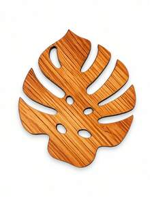 Cirelle Palm Leaf Shape Wooden Coaster, Natural Heat Resistant Drink Mat & Table Protector For Cups, Mugs, Bowls, Dining Table, Coffee Table, Kitchen, Restaurant, Home Decor, Tea Time, Holiday & Housewarming Gift - Multicolor - View 16
