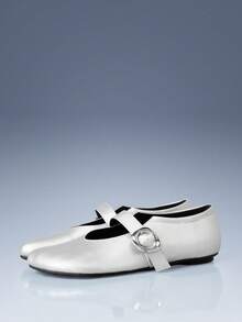 CUCCOO GRLICON Women's Flat Bottom Five Fingers Fashion Commuter Office Style - Silver - View 2