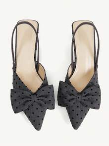 Dark gray polka dot