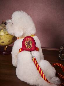 HARRY POTTER X PETSIN 印花貓狗背心寵物牽繩、便攜拾便袋 - 紅棕 - 查看 7