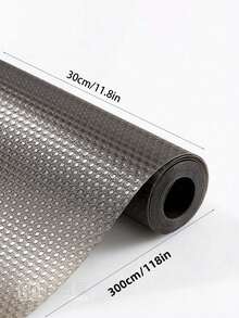 1 Roll Waterproof Non-Slip Cabinet Liner – Anti-Slip Shelf Mat For Kitchen Cabinets, Bookcases, Desks, Drawers, Shelves, Durable Protective Liner For Home Organization, Easy Cut To Size, Reusable, Versatile Shelf Cover - Black - View 5