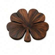Cirelle Palm Leaf Shape Wooden Coaster, Natural Heat Resistant Drink Mat & Table Protector For Cups, Mugs, Bowls, Dining Table, Coffee Table, Kitchen, Restaurant, Home Decor, Tea Time, Holiday & Housewarming Gift - Multicolor - View 12