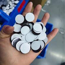50 Pieces / 100 Pieces Round Magnets With Adhesive Backing, Soft Rubber Magnets, Self-Adhesive Magnetic Points, Strips, Soft Magnetic Patches, Refrigerator Magnets Diy - black - View 2