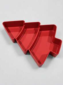 Joivida Christmas Tree Shaped Snack Tray, Divided Plastic Serving Platter, Compartment Dish, Multi‑Grid Snack Plate For Christmas Party, Tabletop Decor, Family Gathering, Holiday Snack Storage - multicolor - View 12