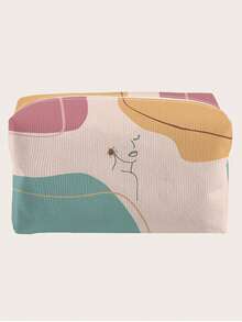 ROMWE 1pc Figure Graphic Square Makeup Bag - Multicolor - View 5