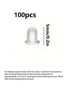 50-2000pcs Earring Backs With Cap, 5mm Hair Scrunchie Accessories, Women'S Fashion Earrings - Transparent - View 10