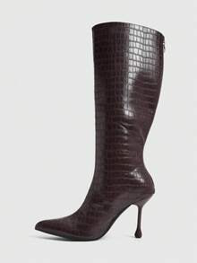 Daringsoles 經典西式女款靴子，適合秋冬日常與節慶場合 - 咖啡棕 - 查看 4