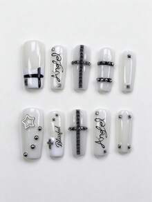 White rivet letter model
