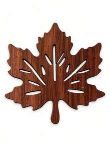 Cirelle Palm Leaf Shape Wooden Coaster, Natural Heat Resistant Drink Mat & Table Protector For Cups, Mugs, Bowls, Dining Table, Coffee Table, Kitchen, Restaurant, Home Decor, Tea Time, Holiday & Housewarming Gift - Multicolor - View 13