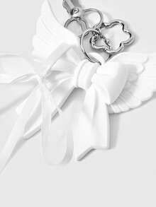 ROMWE Kawaii Bow Wings Metal Accessories Pendant - White - View 3